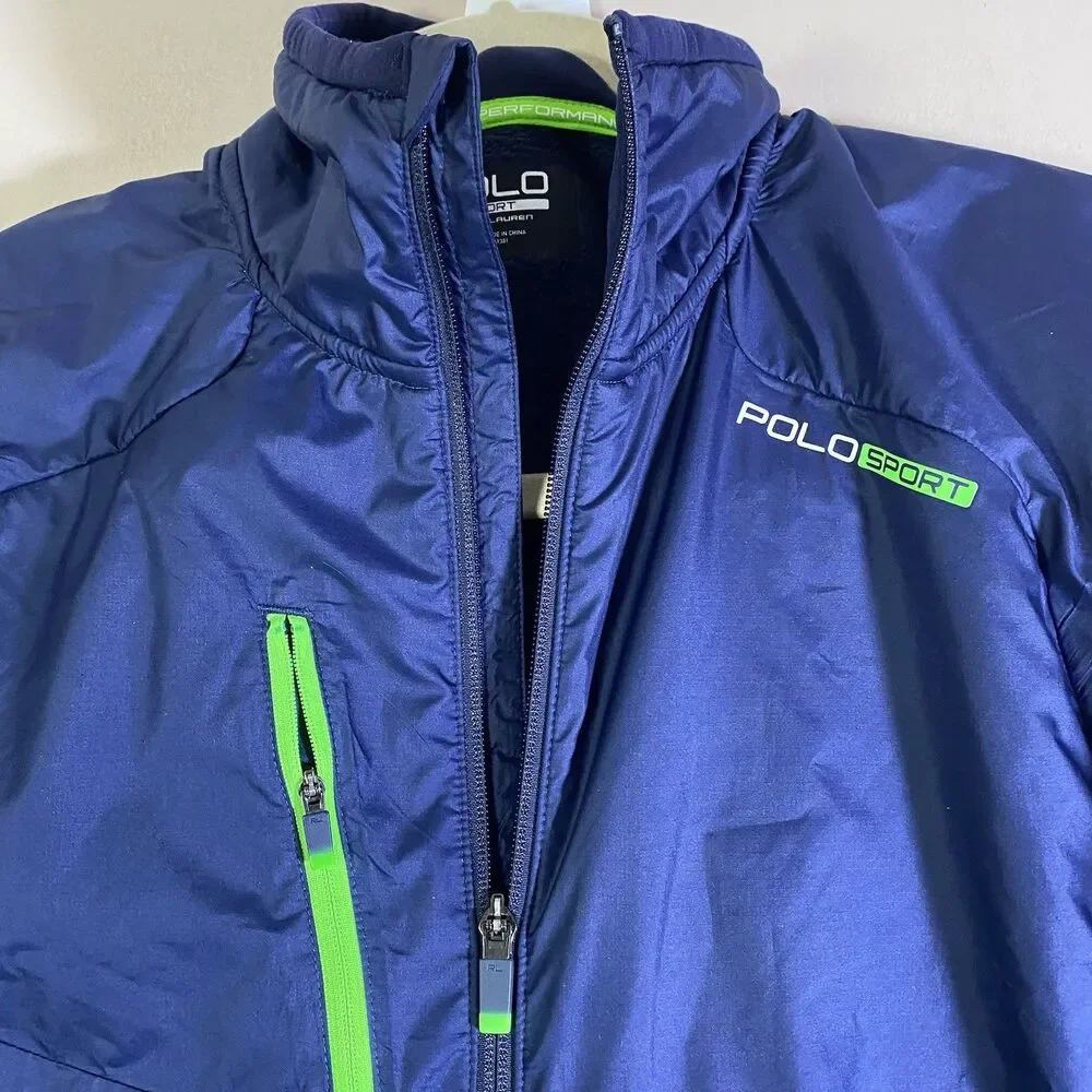 RALPH LAUREN POLO SPORT PERFORMANCE HYBRID JACKET BLUE MENS MEDIUM GOLF - Picture 2 of 14